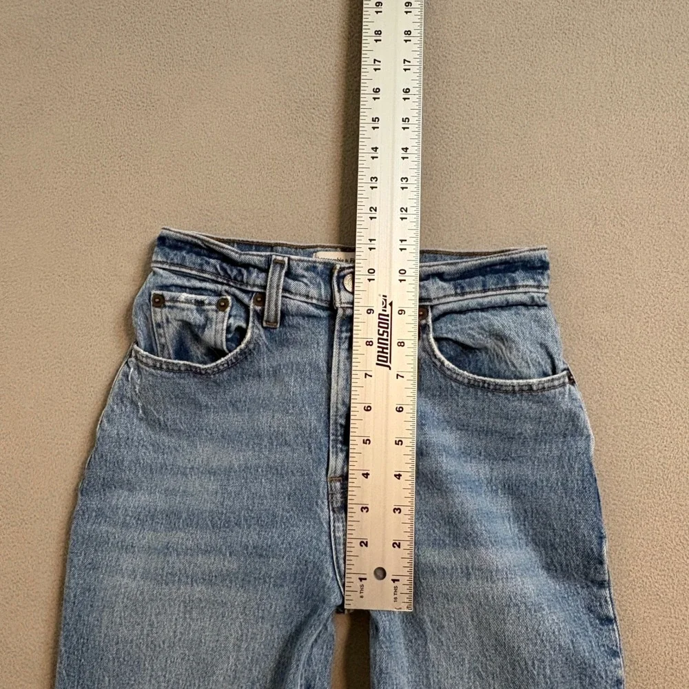 Abercrombie & Fitch Curve Love 90s Straight Ultra High Rise Jeans 25/0XS Light - Picture 6 of 9